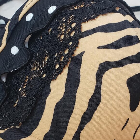 Victoria's Secret Sexy Animal Print Underwire Bikini Swim Suit Set w/ 2 bottoms - Picture 4 of 16